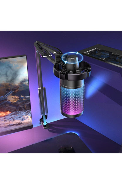 Fifine Ampligame A6T Mikrofon Seti – RGB USB Yayıncı Mikrofonu, Gamer & TikTok İçerik Üreticisi İçin