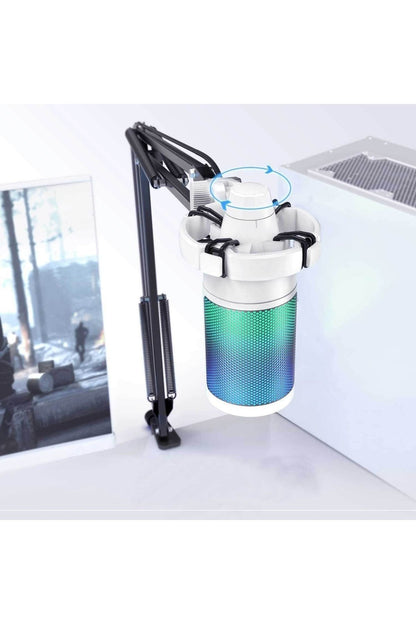 Fifine Ampligame A6T-W Beyaz RGB USB Mikrofon Seti – Yayıncı, Gamer, YouTuber, TikTok İçin Profesyonel Kayıt Mikrofonu