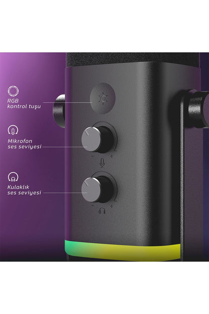 AM8 - FIFINE XLR/USB RGB DINAMIK MIKROFON