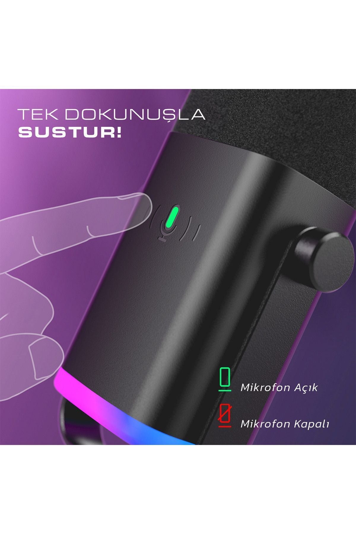 AM8 - FIFINE XLR/USB RGB DINAMIK MIKROFON