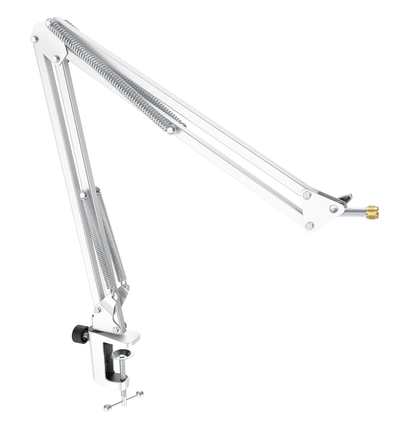 Fifine CS1-W Beyaz Masa Tipi Boom Stand Profesyonel Mikrofon Standı Dayanıklı, Stabil ve Şık Tasarım