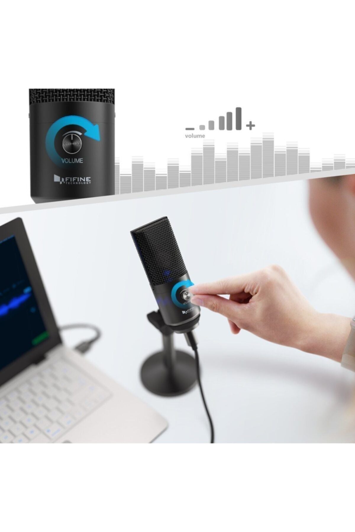 Fifine K670B USB Kondenser Mikrofon