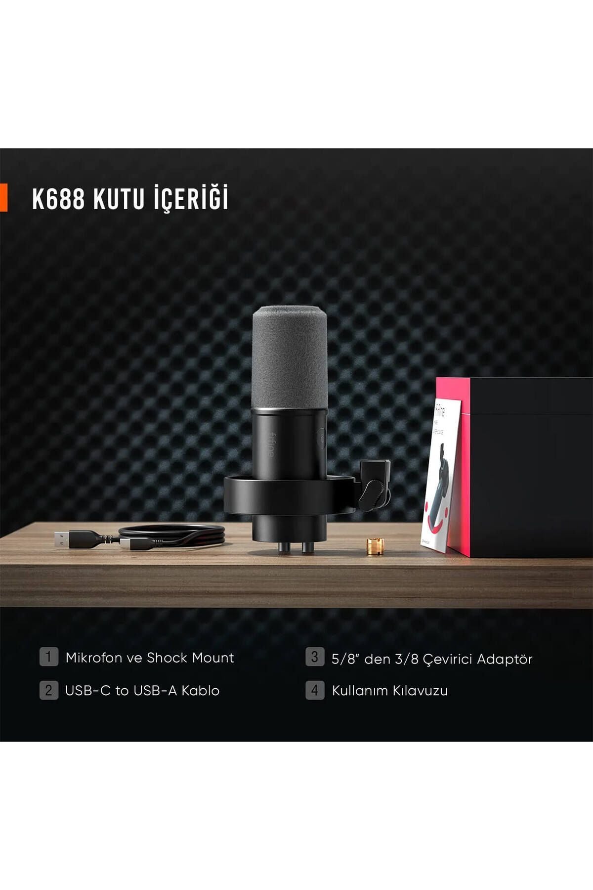 K688 - FIFINE XLR/USB DINAMIK MIKROFON