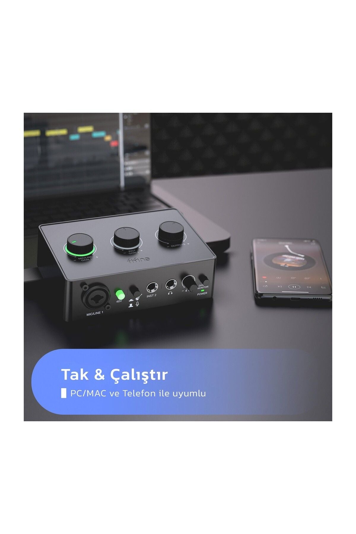 Fifine Ampli1 (SC1) USB Ses Kartı