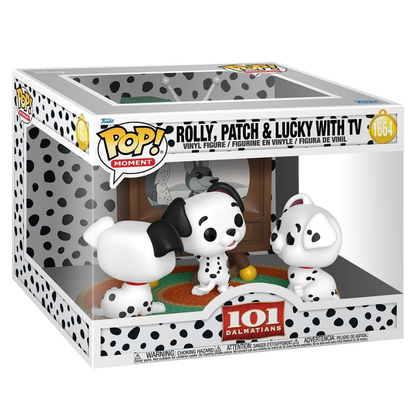 Funko Pop 101 Dalmatians Rolly, Patch & Lucky with TV (6 Inch)