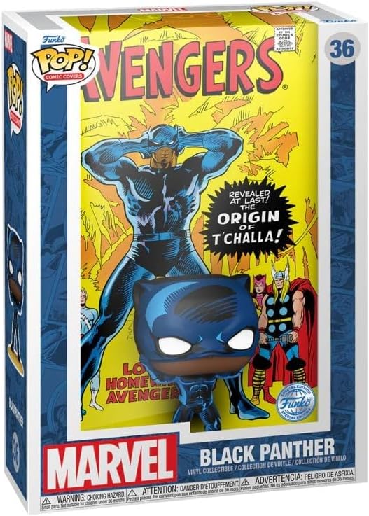 Funko Pop Comic Covers Marvel The Avengers - Black Panther Special Edition No:36