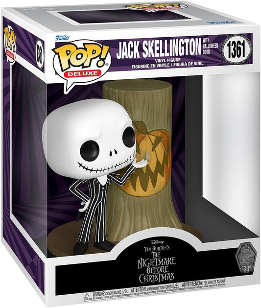 Funko POP Deluxe Disney: The Nightmare Before Christmas 30th - Jack with Halloween Door Town