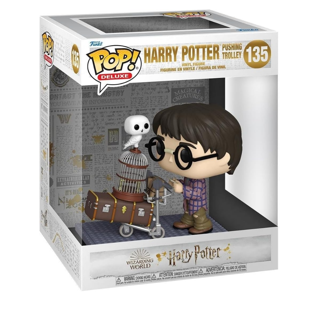 Funko POP Deluxe Harry Potter: HP Anniversary- Harry Pushing Trolley