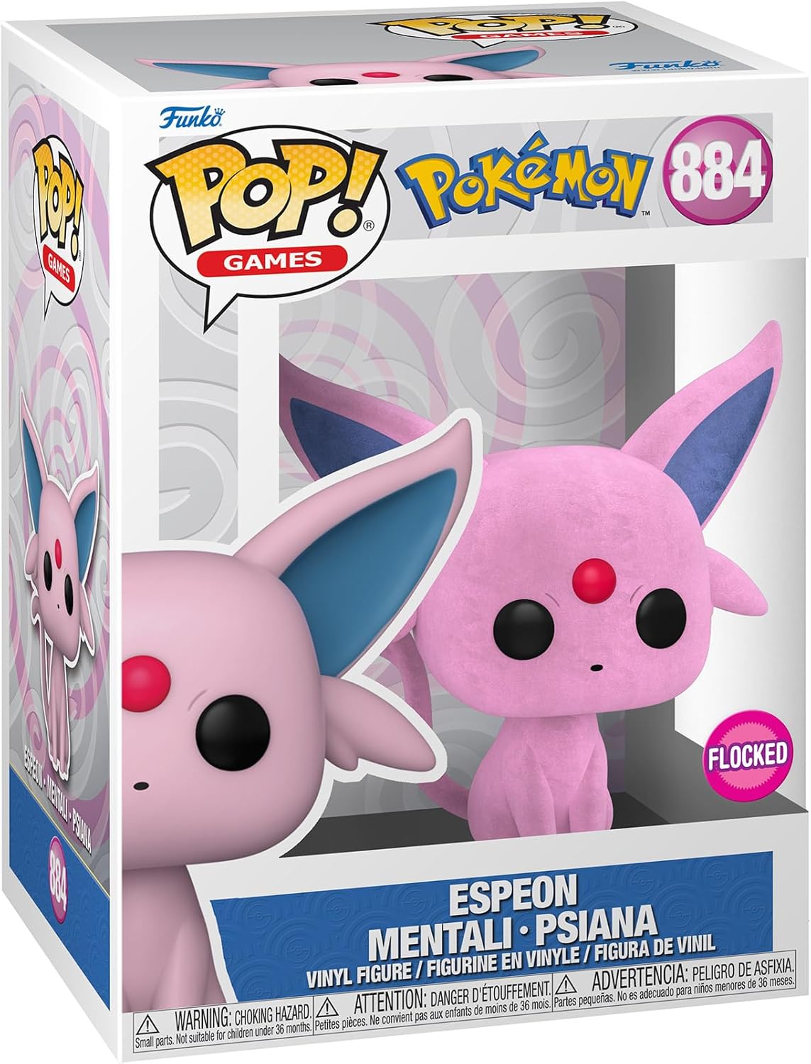 Funko Pop Games Pokemon - Espeon Mentali Psiana (flocked) (special Edition) No:884