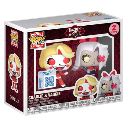 Funko Pop Hazbin Hotel Charlie & Vaggie 2 Pack Keyring