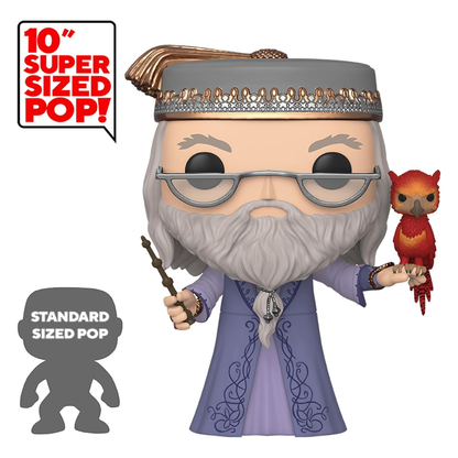 Funko POP Jumbo: Harry Potter- Albus Dumbledore with Fawkes 10"