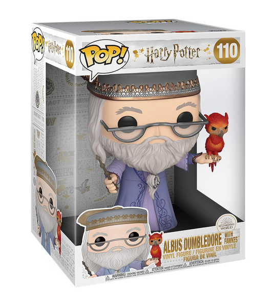 Funko POP Jumbo: Harry Potter- Albus Dumbledore with Fawkes 10"