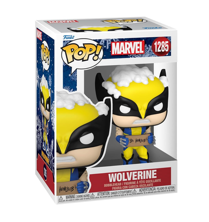 Funko POP Marvel: Holiday- Wolverine w/ Sign