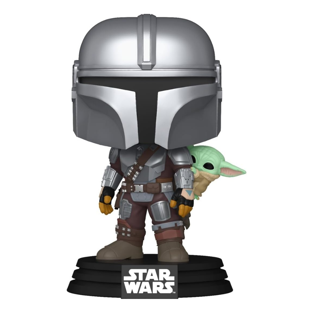 Funko Pop The Mandalorian with Grogu on Back