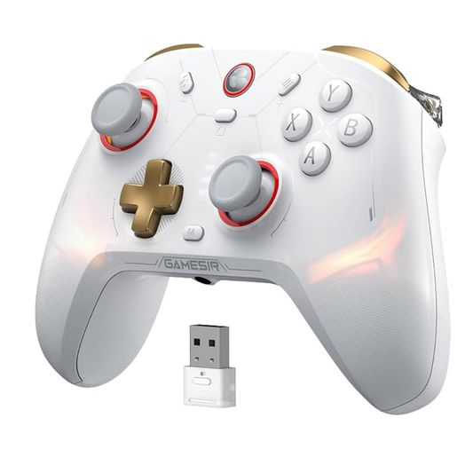 GameSir Cyclone 2 Beyaz Kablosuz Gamepad – TMR Sticks & Hall Effect Trigger, PC / Switch / Android / iOS