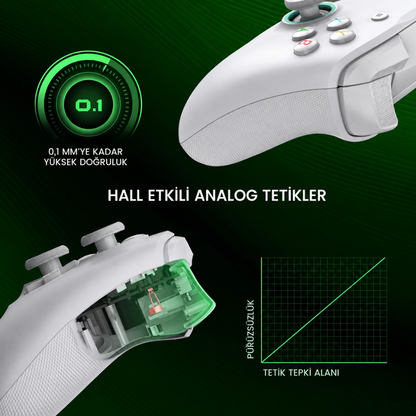GameSir G7 SE Kablolu Xbox Kontrolcü – Hall Effect Joystick & Tetik, Beyaz