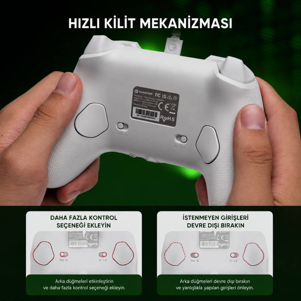 GameSir G7 SE Kablolu Xbox Kontrolcü – Hall Effect Joystick & Tetik, Beyaz