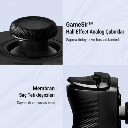 GameSir X5 Lite Mobil Oyun Kolu – Siyah (iOS & Android) - Siyah