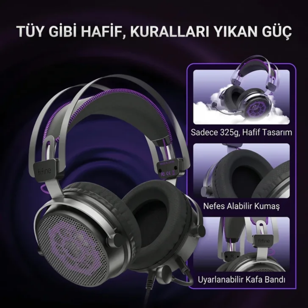 Fifine H18V USB 7.1 Gaming Mikrofonlu Kulaklık - Headset
