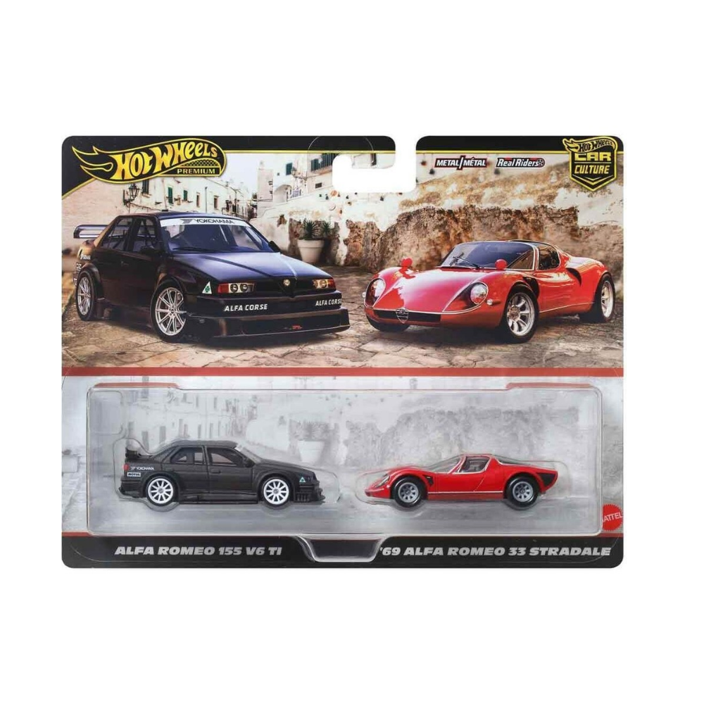 Hot Wheels Premium 2’li Paket - Alfa Romeo 155 V6 TI & ’69 Alfa Romeo 33 Stradale