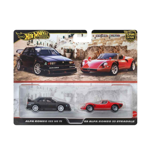 Hot Wheels Premium 2’li Paket - Alfa Romeo 155 V6 TI & ’69 Alfa Romeo 33 Stradale