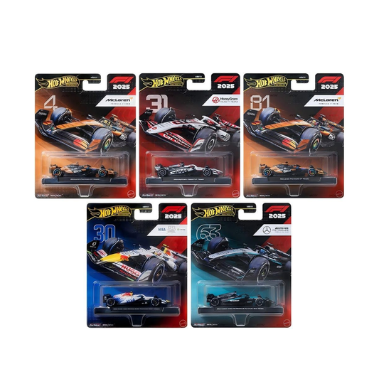 Hot Wheels Premium F1 Formula 1 2025 5 'li Set