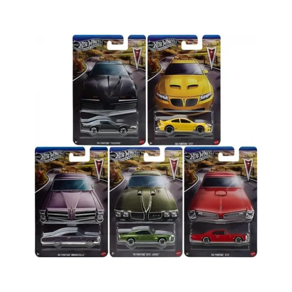 Hot Wheels Silver Series Pontiac 5'li Set