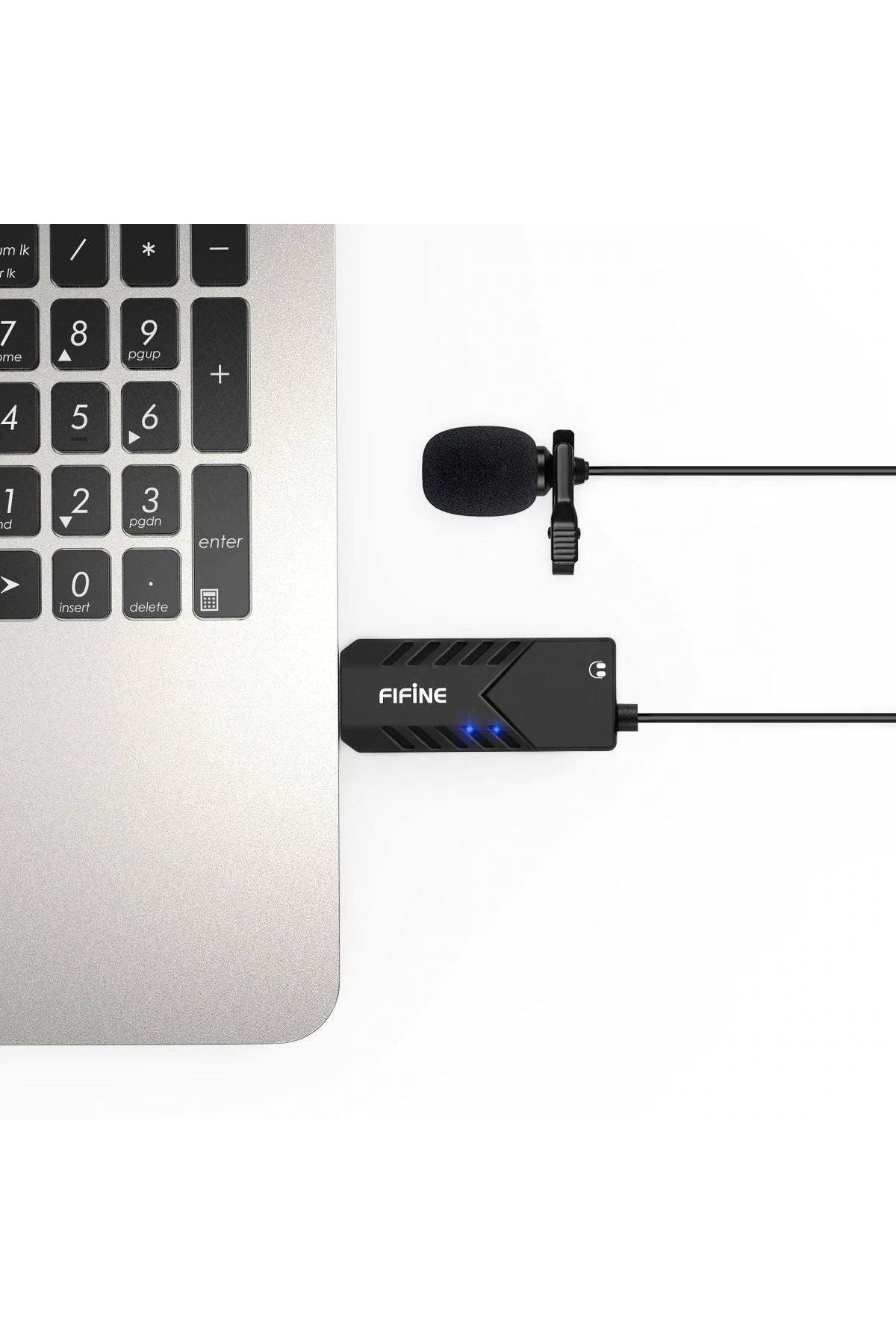 Fifine K053 Kablolu USB Yaka Mikrofonu