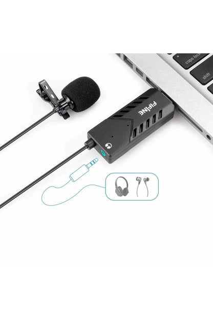 Fifine K053 Kablolu USB Yaka Mikrofonu