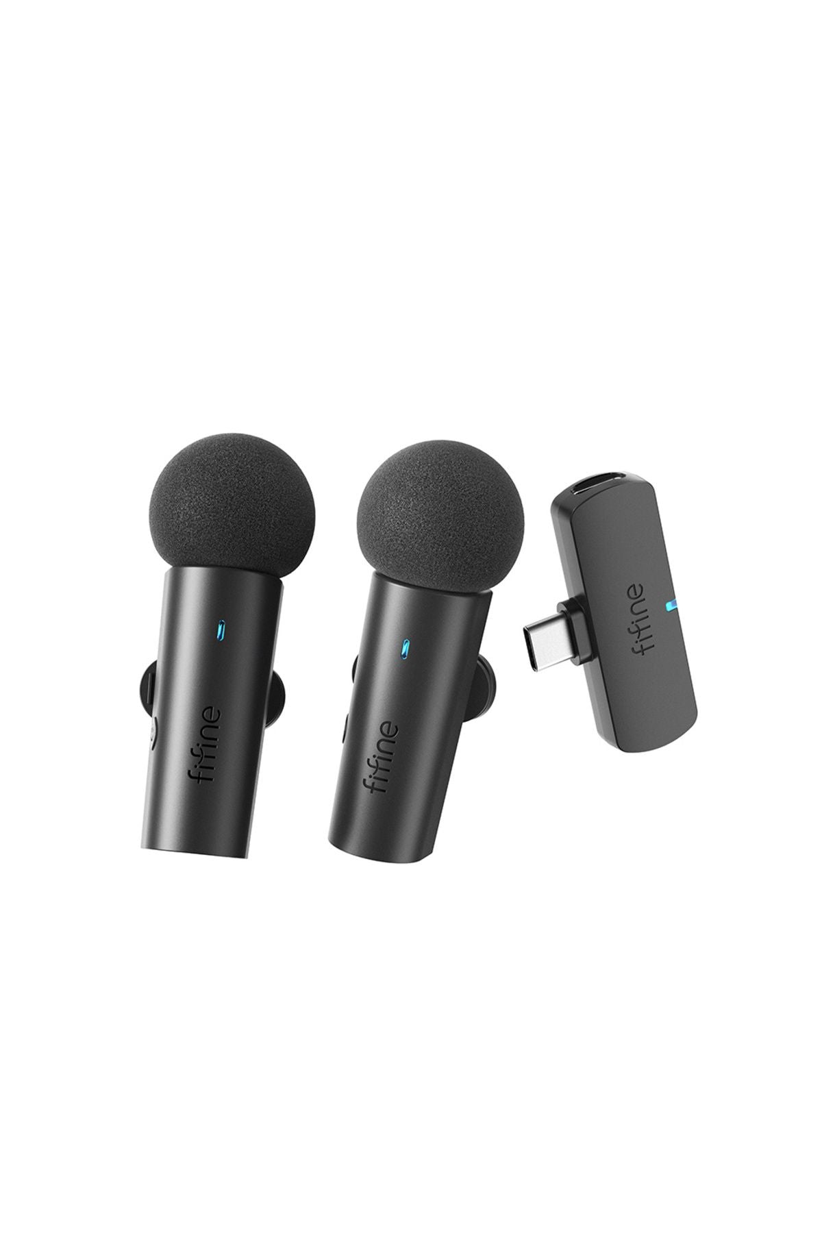 Fifine M8 Kablosuz Yaka Mikrofonu - 2 Kişilik Set