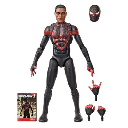 Marvel Legends Ultimate Miles Morales (Spider-Man Comics) Aksiyon Figürü, Çizgi Roman Aksesuarlı