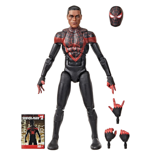 Marvel Legends Ultimate Miles Morales (Spider-Man Comics) Aksiyon Figürü, Çizgi Roman Aksesuarlı