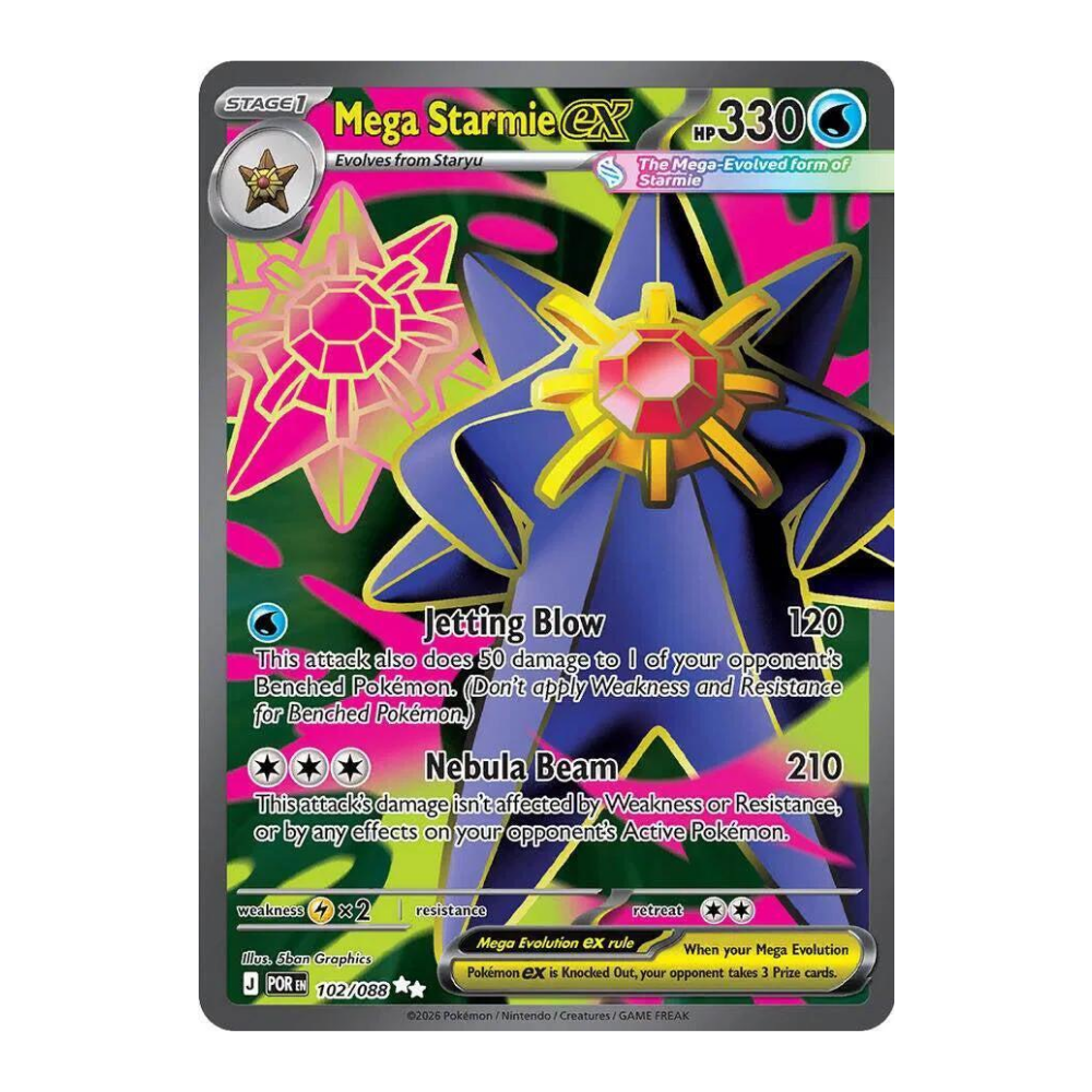 POKEMON TCG Mega Starmie ex #102