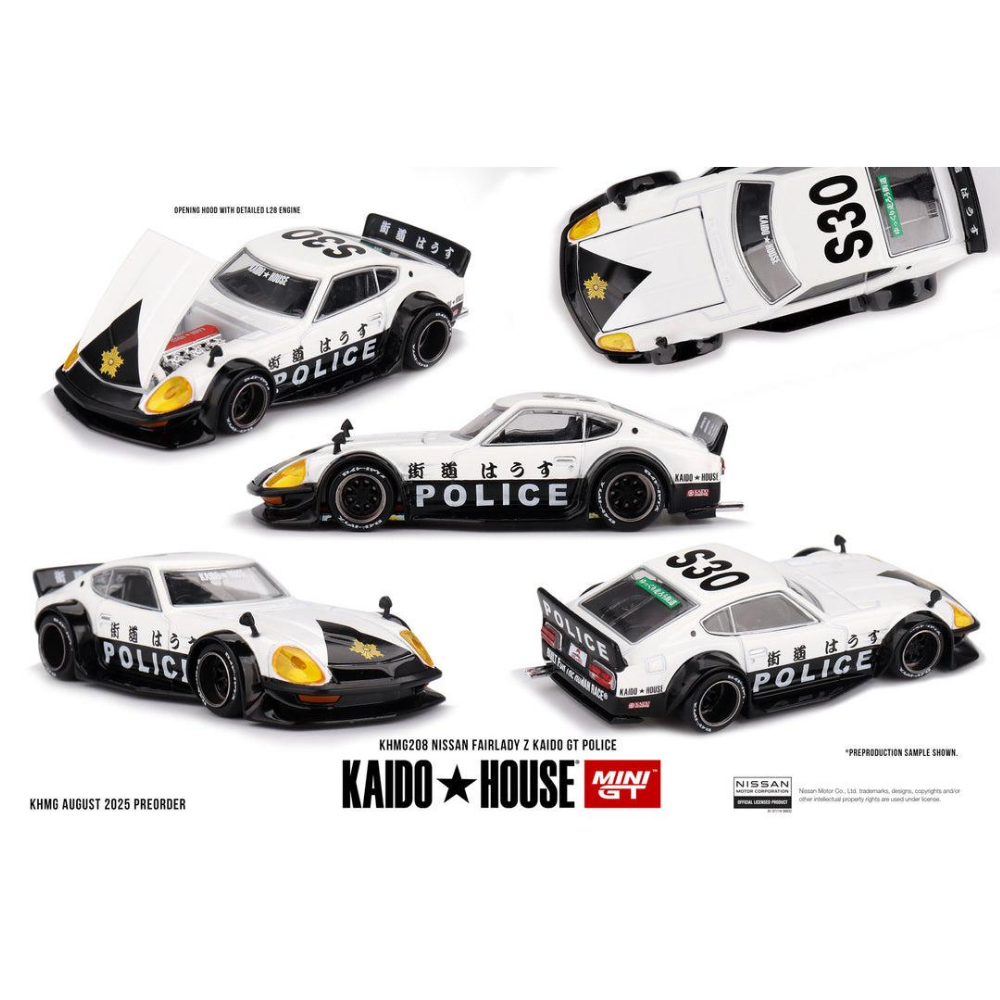 Mini GT 1/64 Kaido House Nissan Fairlady Z Kaido GT Police 208