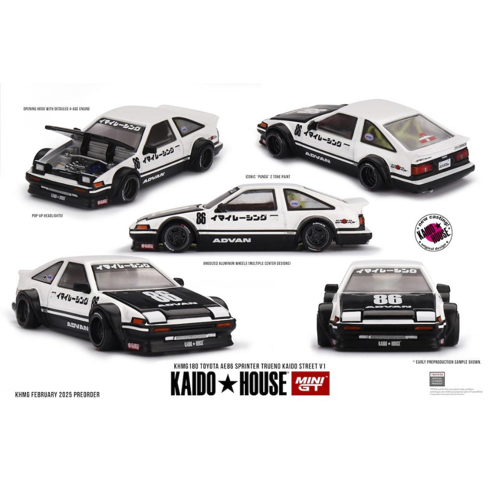 Mini GT 1/64 Kaido House Toyota AE86 Sprinter Trueno Kaido Street V1 No:180
