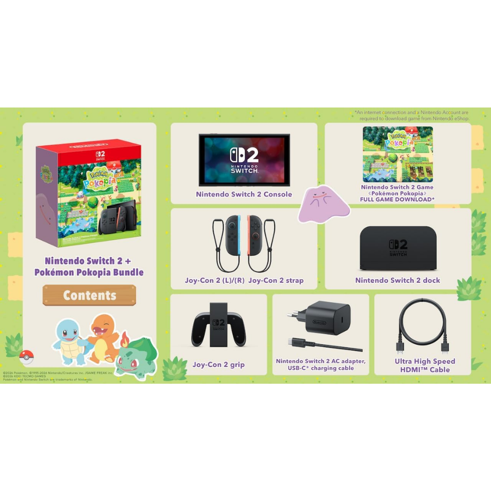 Nintendo Switch 2 Oyun Konsolu - Pokopia Paketi - Resmi Distribütör Garantili