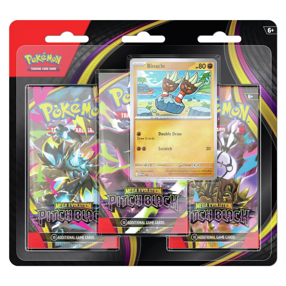 Pokémon TCG: Mega Evolution (ME05) Pitch Black - 3 Pack Blister