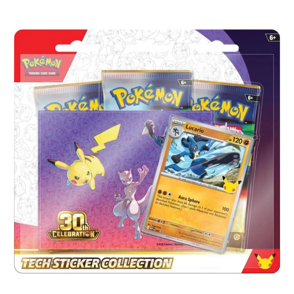 Pokemon TCG 30th Celebration Lucario Tech Sticker Collection