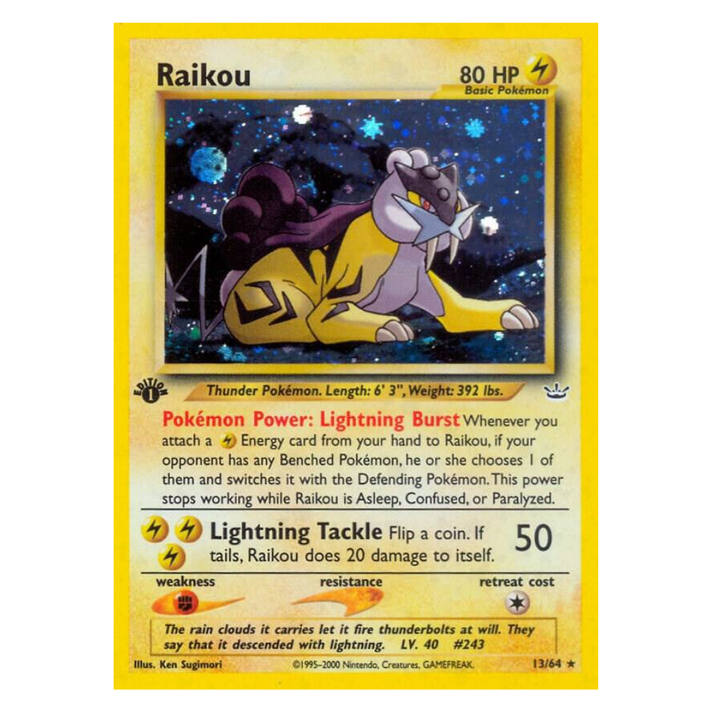 POKEMON TCG Entei #6 & Raikou #13 & Suicune #14 3LÜ SET