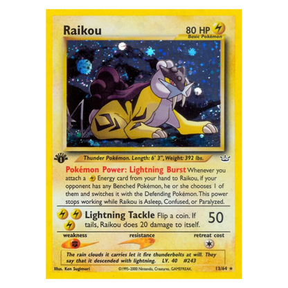 POKEMON TCG Entei #6 & Raikou #13 & Suicune #14 3LÜ SET