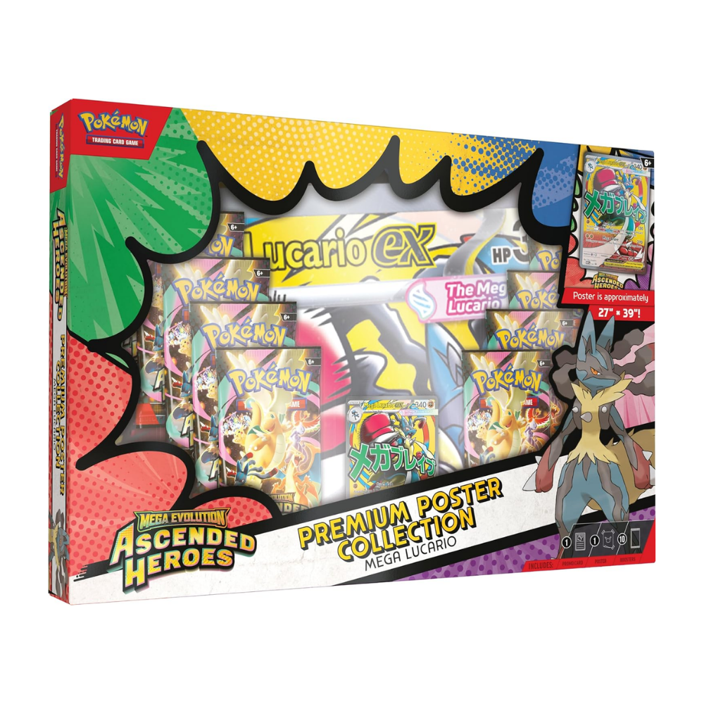 POKEMON TCG Mega Evolution Ascended Heroes Premium Poster Collection Mega Lucario