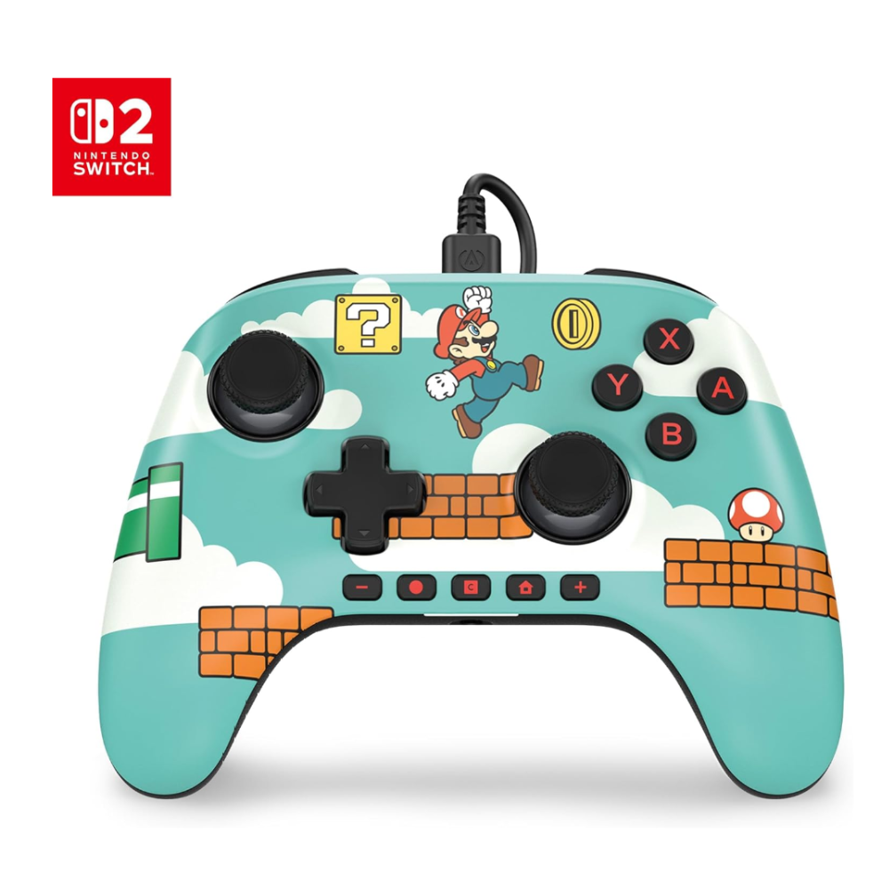 PowerA Nintendo Switch 2 Enhanced Wired Controller – Mario Time