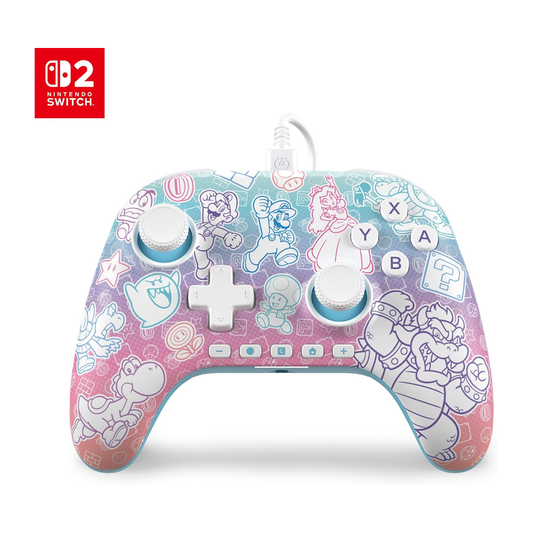 PowerA Nintendo Switch 2 Enhanced Wired Controller – Mushroom Kingdom