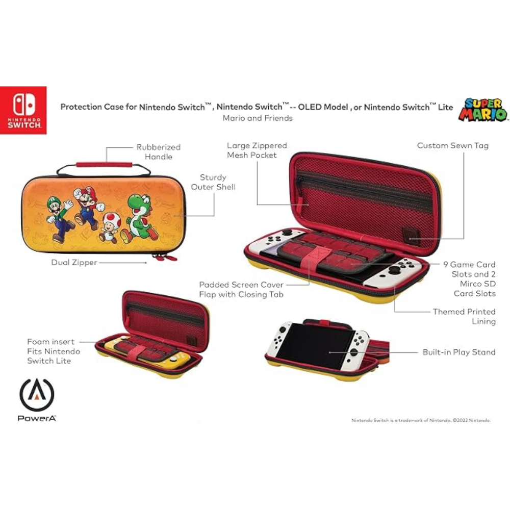 Powera Nintendo Switch Taşıma Çantası Lisanslı (Mario and Friends)