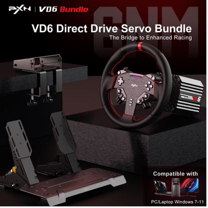 PXN VD6 Bundle Direct Drive Sim Racing Direksiyon Seti