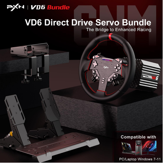 PXN VD6 Bundle Direct Drive Sim Racing Direksiyon Seti