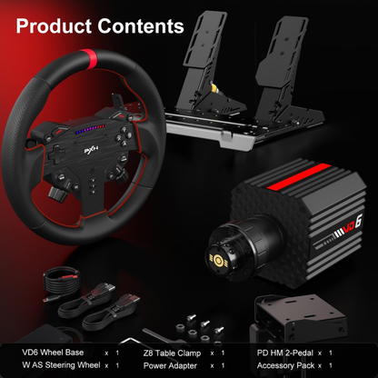 PXN VD6 Bundle Direct Drive Sim Racing Direksiyon Seti