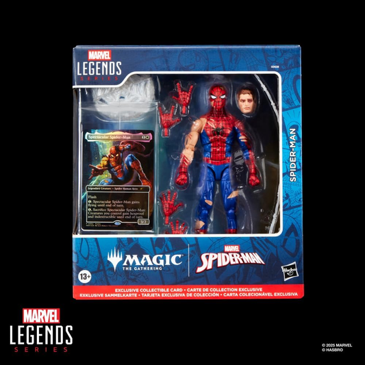 Spider-Man Marvel Legends Serisi Magic: The Gathering Battle-Damaged Aksiyon Figürü – Koleksiyonluk