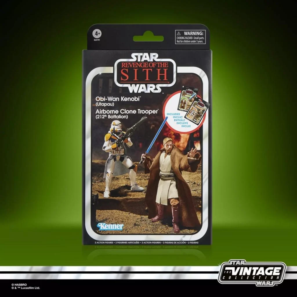 Star Wars Vintage Collection Obi-Wan Kenobi & Airborne Clone Trooper, Star Wars: Revenge of the Sith İkili Aksiyon Figür Seti