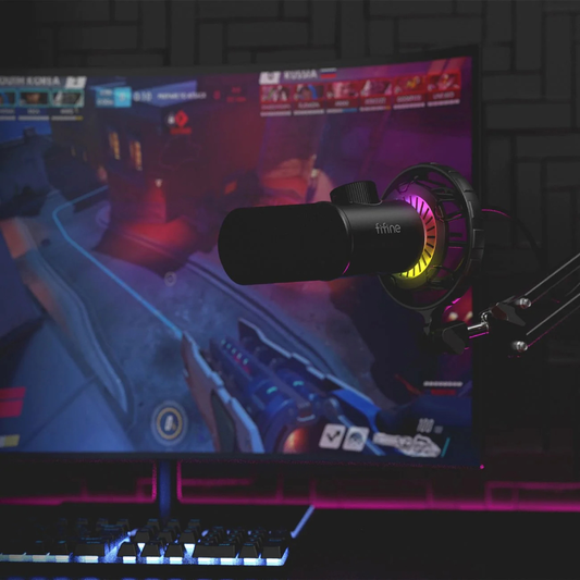 Fifine T658 RGB USB Mikrofon - Yayıncı ve Oyuncular için Dinamik Set